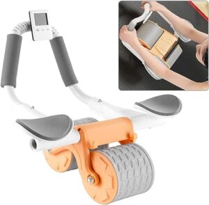 Elbow Support Automatic Rebound Abdominal Wheel，Ab Roller for Abdominal Exercise Machine，Abs Workout Equipment，Dolly Core Strengthening Trainer Fitness Belly Training - Image 2
