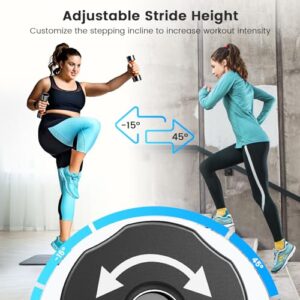 Sportsroyals Stair Stepper with Resistance Band, Mini Stepping Fitness Exercise Home Workout Equipment for Full Body Workout，330lbs Weight Capacity Grey - Image 4