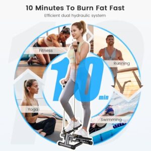 Sportsroyals Stair Stepper with Resistance Band, Mini Stepping Fitness Exercise Home Workout Equipment for Full Body Workout，330lbs Weight Capacity Grey - Image 3